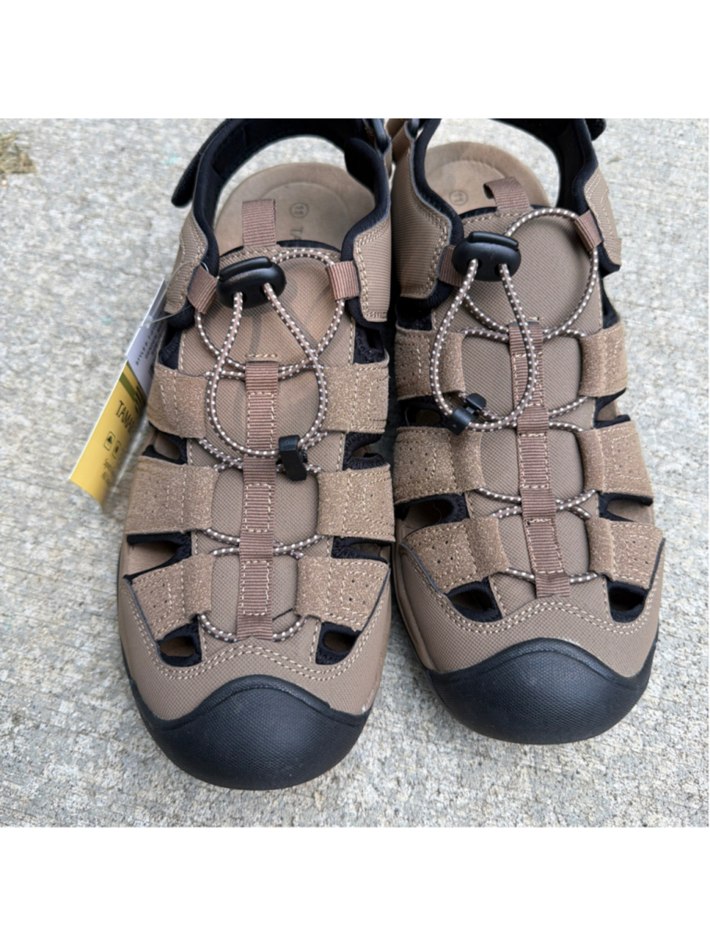 Men's Tamarack Sport Sandals Size 11 Beige and Black
